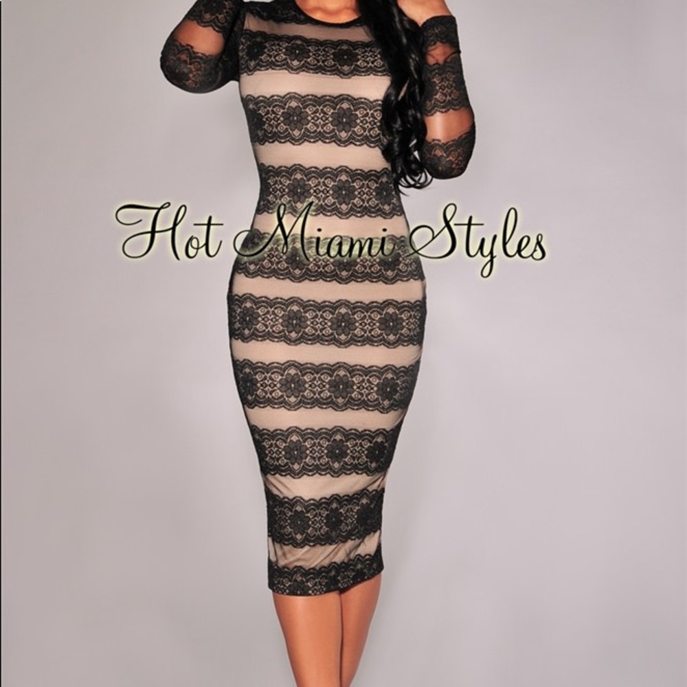 Hot Miami Styles Lace Dress